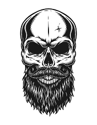 Black Beards skull